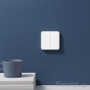 Умный выключатель Xiaomi Mi Home (Mijia) 2 кнопки White