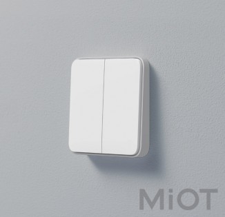 Розумний вимикач Xiaomi Mi Home (Mijia) 2 кнопки White