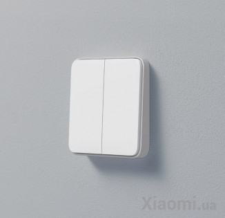 Умный выключатель Xiaomi Mi Home (Mijia) 2 кнопки White
