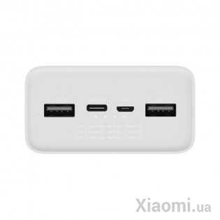 Универсальная батарея Xiaomi Mi Power bank 3 30000mAh 24Wh White (PB3018ZM)