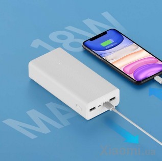 Универсальная батарея Xiaomi Mi Power bank 3 30000mAh 24Wh White (PB3018ZM)