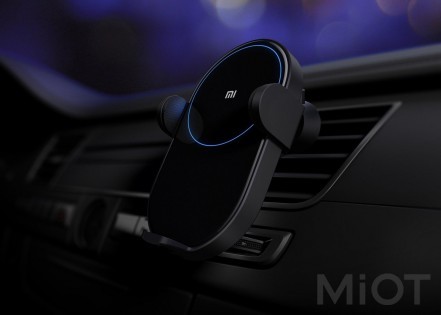 Автомобільне кріплення Xiaomi Mi Qi Car Wireless Charger Black 20W (WCJ02ZM) (GDS4127GL)