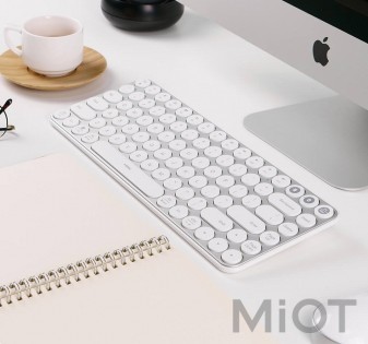Клавіатура бездротова Xiaomi MiiiW AIR85 Bluetooth Dual Mode (MWXKT01) MAC/iPad/PC (UA) White