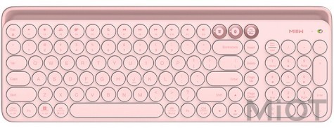 Бездротова Bluetooth-клавіатура Xiaomi MiiiW AIR85 Plus MWBK01 Keyboard Bluetooth Dual Mode Pink