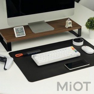 Игровая поверхность коврик для мыши Xiaomi MiiiW Leather Cork Mouse Pad M Black (MWMLV01)