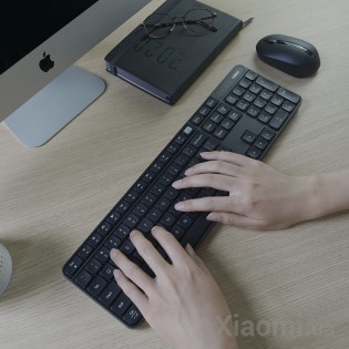 Комплект клавиатура + мышь Xiaomi MiiiW wireless keyboard and mouse set Black WXJS01YM