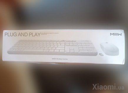 Комплект клавиатура+мышь Xiaomi MiiiW wireless keyboard and mouse set White MWWK01 / MWWM01