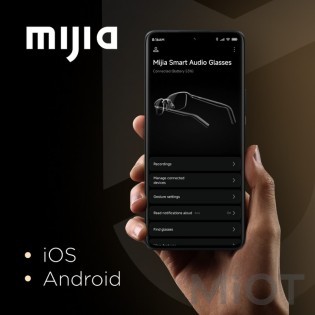 Смарт-окуляри Mijia Audio Glasses Titanium Сiрий BHR08VZGL