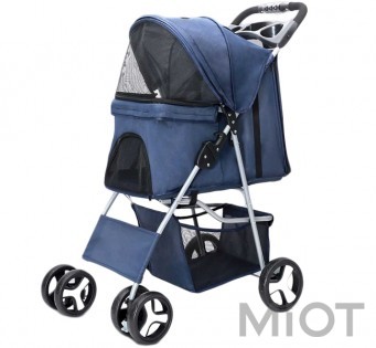 Портативна складана коляска для домашніх тварин Xiaomi Mini Monstar Blue 74x47x100cm