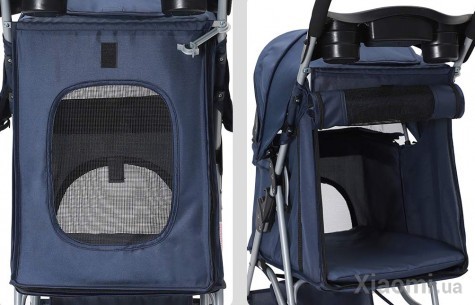 Портативная складная коляска для домашних животных Xiaomi Mini Monstar Blue 74x47x100cm