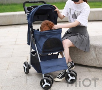 Портативна складана коляска для домашніх тварин Xiaomi Mini Monstar Blue 74x47x100cm