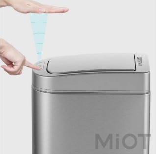 Умная корзина для мусора Xiaomi Ninestars из нержавеющей стали серебристый Space (DZT-7-2)