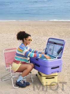 Чемодан Xiaomi Ninetygo HOBO Pro luggage 20` Purple (6941413248259)