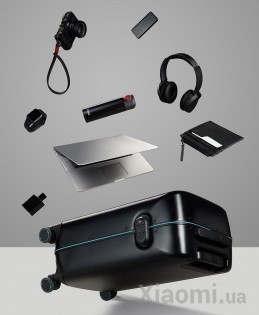 Чемодан Xiaomi Runmi 90 Ninetygo Iceland Smart Unlock Suitcase 20" Black (6970055345828)