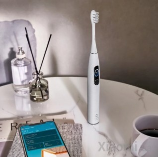 Электрическая зубная щетка Xiaomi Oclean X Pro Elite Limestone Grey (OLED) (Международная версия)
