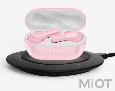 Бездротова Bluetooth-гарнітура Xiaomi PaMu Slide mini Pink