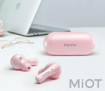 Бездротова Bluetooth-гарнітура Xiaomi PaMu Slide mini Pink