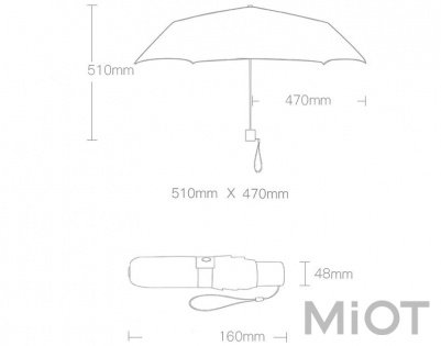 Кишенькова парасолька Xiaomi Pinlo Black