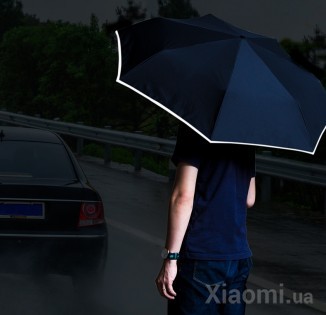 Зонт Pinluo Black со светоотражателем