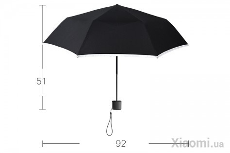 Зонт Pinluo Black со светоотражателем
