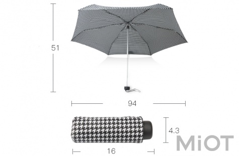 Кишенькова парасолька Pinluo Black-White