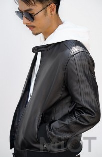 Куртка чоловіча шкіряна Xiaomi Qimian 2XL Black