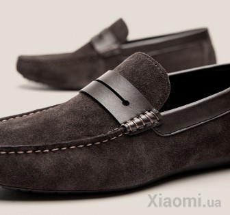 Мужские мокасины замшевые Xiaomi QIMIAN Suede leather beanie shoes Black 42 size