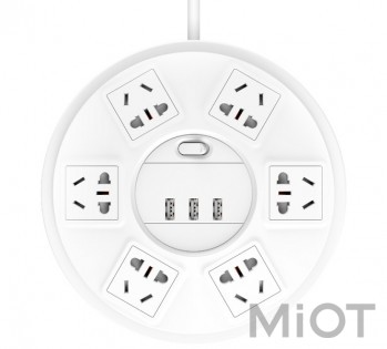 Подовжувач Xiaomi Qingyue Lightning Protection з 3-портовим USB-інтерфейсом