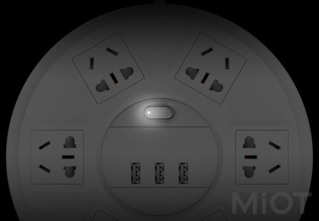 Подовжувач Xiaomi Qingyue Lightning Protection з 3-портовим USB-інтерфейсом