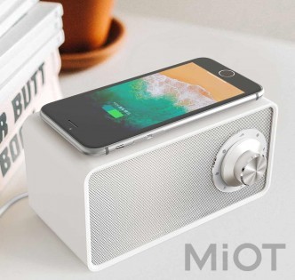 Портативна акустика + Бездротовий З/П Xiaomi Qualitell Wireless Noise Speaker White (ZS1001)