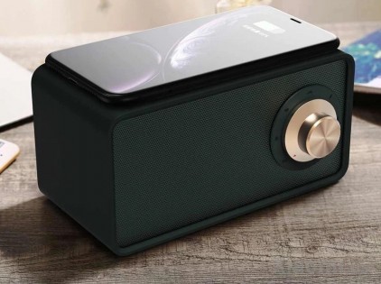 Портативная акустика + Беспроводное З/У Xiaomi Qualitell ZS1001 Pro Green