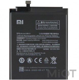 Акумулятор BN31 до смартфонiв Xiaomi Redmi Note 5А/5X/A1 (3080mAh)