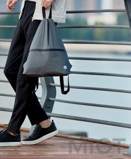 Рюкзак Xiaomi Runmi 90 Ninetygo Lightweight Urban Drawstring Backpack Dark Grey