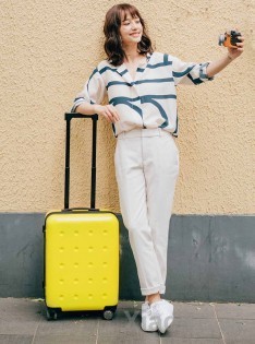 Чемодан Xiaomi Runmi 90 Ninetygo Polka dots Luggage Youth Edition 20" Yellow (6972125145017)