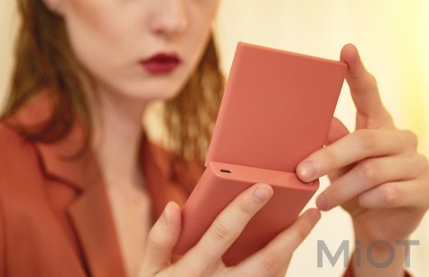 Портативне дзеркало з LED підсвічуванням Xiaomi VH + PowerBank 3000mAh M01 Coral