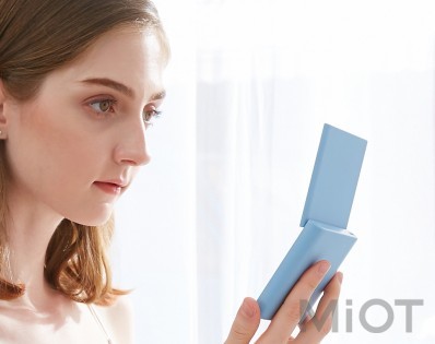 Портативне дзеркало з LED підсвічуванням Xiaomi VH + PowerBank 3000mAh M01 Light Blue