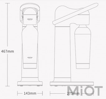 Настільна машина для газування води Xiaomi WATERBOX White