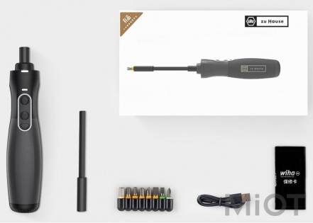 Электроотвертка с насадками Xiaomi Wiha zu Hause Electric Screwdriver 8 in 1