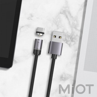 Кабель магнітний Xiaomi WSKEN Magnetic Charging Cable USB/Type-C 1.2m Black