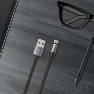 Кабель магнітний Xiaomi WSKEN Magnetic Charging Cable USB/Type-C 1.2m Black