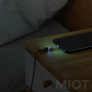 Кабель магнітний Xiaomi WSKEN Magnetic Charging Cable USB/Type-C 1.2m Black