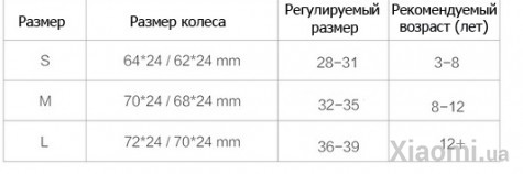 Роликовые коньки Xiaomi XUNKIDS Blue M