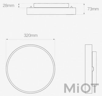 Лампа Xiaomi Yeelight LED Ceiling Light White GLOBAL YLXD12YL (XD125W0GL)