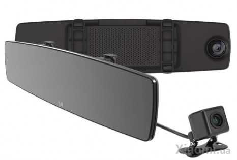 Автомобильный видеорегистратор Xiaomi YI Mirror Dash Camera Black YI-89029 (+ камера заднего вида) (Международная версия)