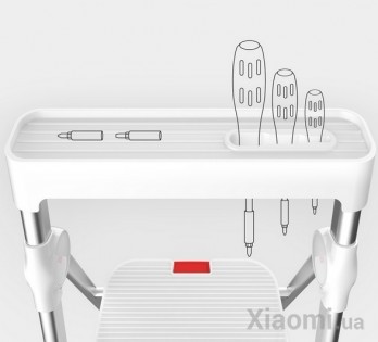 Бытовая двухступенчатая лестница Xiaomi Yijie White