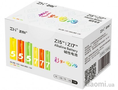 Батарейки Xiaomi ZMI batteries 24pcs (AAA 12pcs AA 12pcs) (3059770)