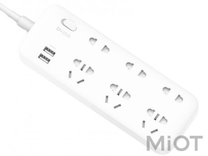 Подовжувач Xiaomi ZMI CX05 (6 розеток + 2 USB-port)