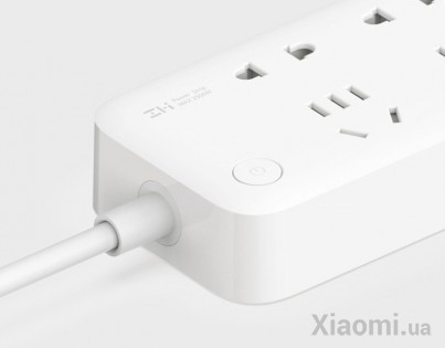 Удлинитель Xiaomi ZMI Power Strip CPX01 (6 розеток + 2 USB-port + 1 USB-C port 65W) White