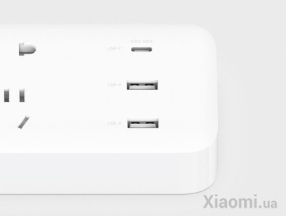 Удлинитель Xiaomi ZMI Power Strip CPX01 (6 розеток + 2 USB-port + 1 USB-C port 65W) White