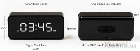 Будильник Xiaomi ZMI Reason ONE Smart Alarm Clock with Alexa Black AC01ZM